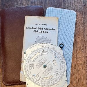Dalton Dead Reckoning Aviation Computer E-6B Weems System w/ Manual & Case
